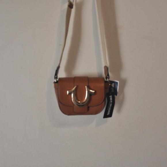 True Religion Cognac Horseshoe Crossbody Bag - Picture 4 of 10